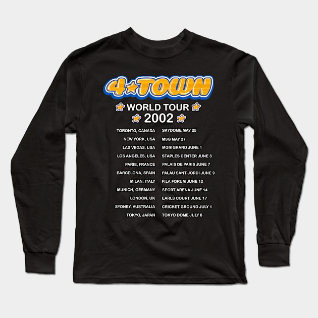 4Town world tour dates 2002 concert tee Long Sleeve T-Shirt by EnglishGent